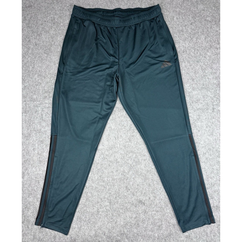 Adidas NWT Sereno Tapered 3-Stripes Track Pants Dark Green Mens XL Ankle Zip